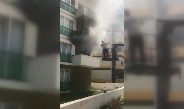 Yangın Vinç Yardımıyla Söndürüldü