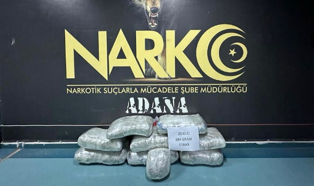 20 Kilo 684 Gram Esrar Ele Geçirildi