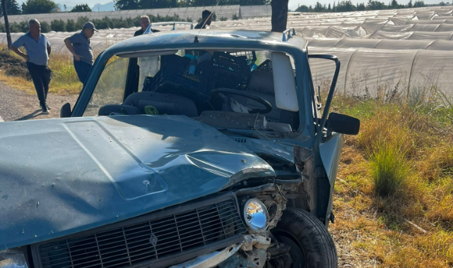 Şarampole Uçan Araçtan Yaralı Kurtuldu