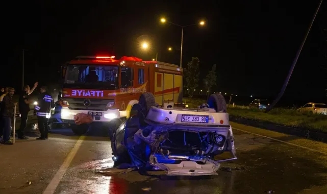Otomobil Takla Attı:2 Yaralı