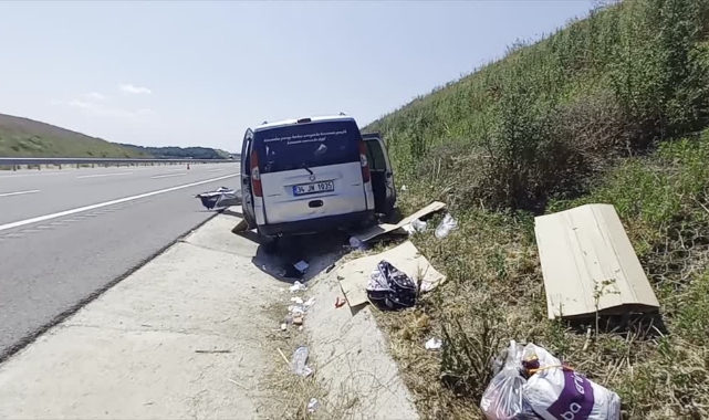 Otoyolda Feci Kaza