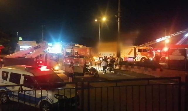 Restoran Bacasında Korkutan Yangın