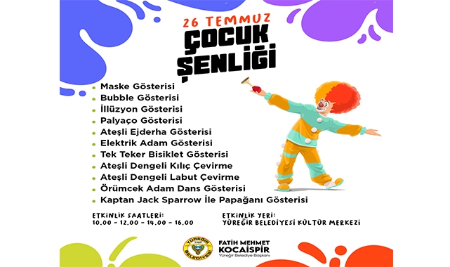 Yüreğir'li Çocuklar Şenlikte Buluşuyor