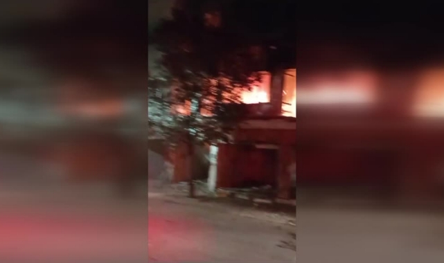 Ağır Hasarlı Binada Yangın