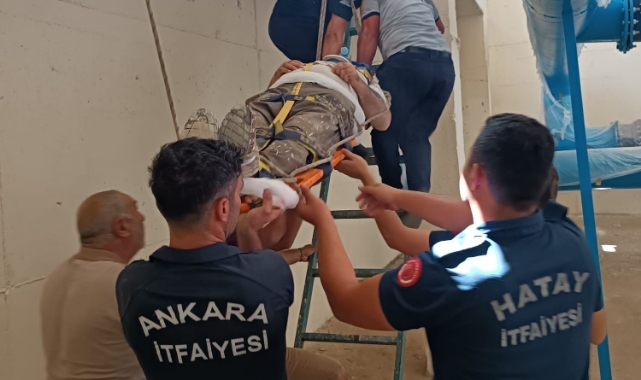 Halat Koptu, İşçi Ağır Yaralandı