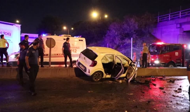 Refüje Çarpıp Alev Aldı
