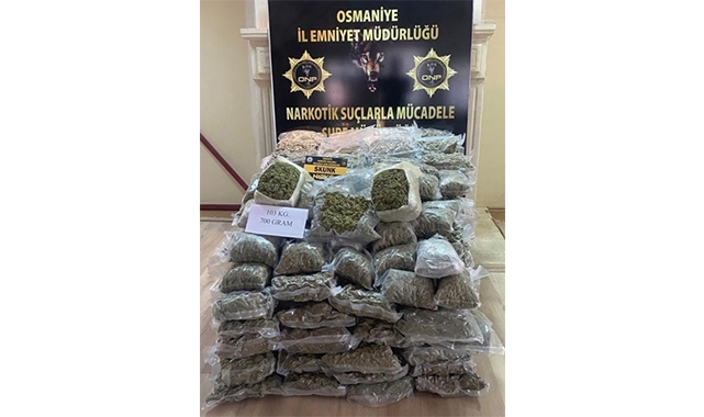 103 Kilo 700 Gram Uyuşturucu Ele Geçirildi