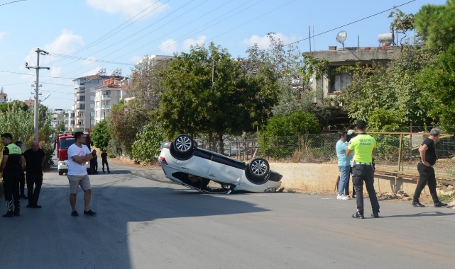Otomobil Takla Attı:2 Yaralı
