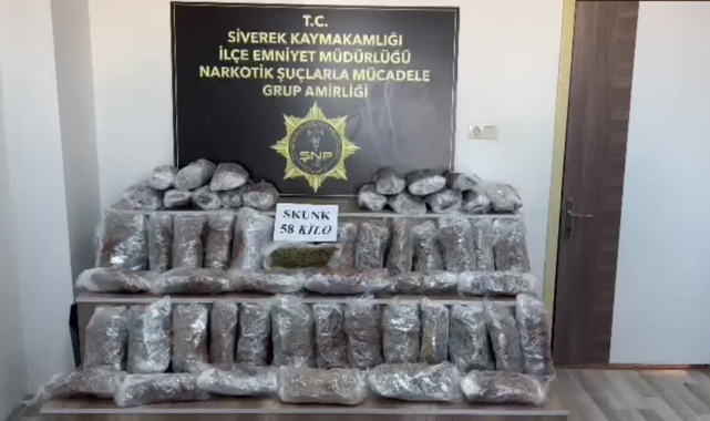 58 Kilogram Skunk Ele Geçirildi