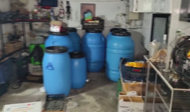 6 Bin 643 Litre Kaçak İçki Ele Geçirildi