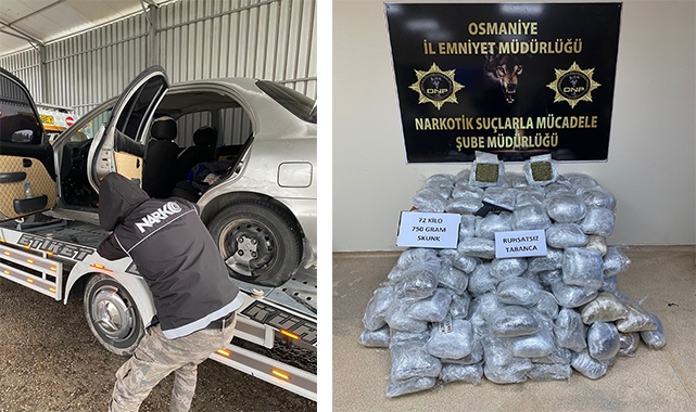 Arızalı Süsü Verilen Araçtan 75 Kilo Uyuşturucu Çıktı!