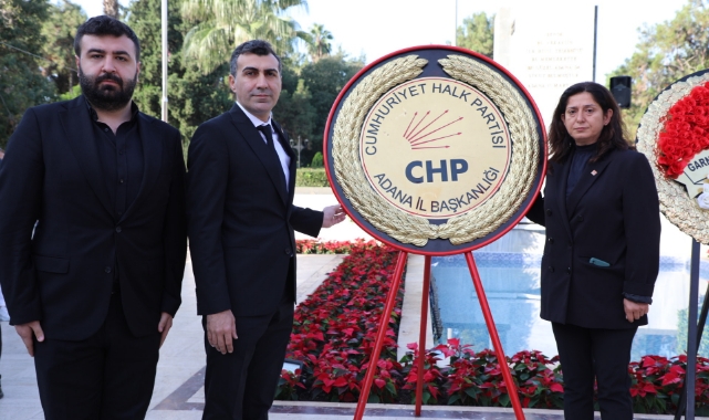 CHP Adana İl Örgütü Atatürk'ü Andı
