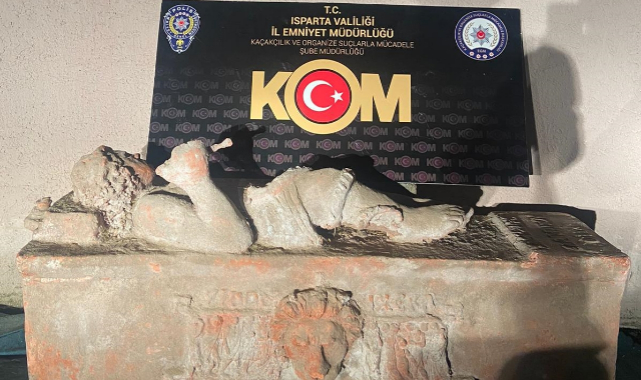 Roma dönemine ait lahit ele geçirildi