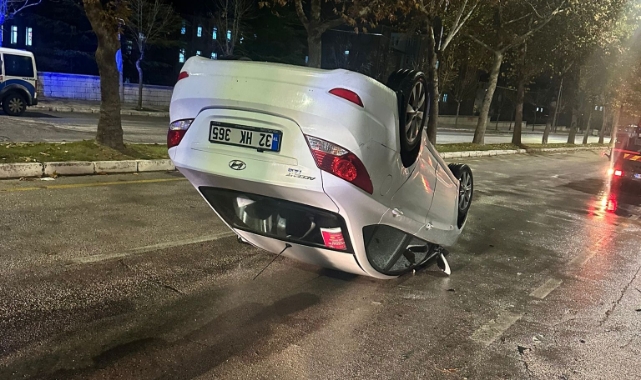 Elektrik Panosuna Çarpıp Devrildi