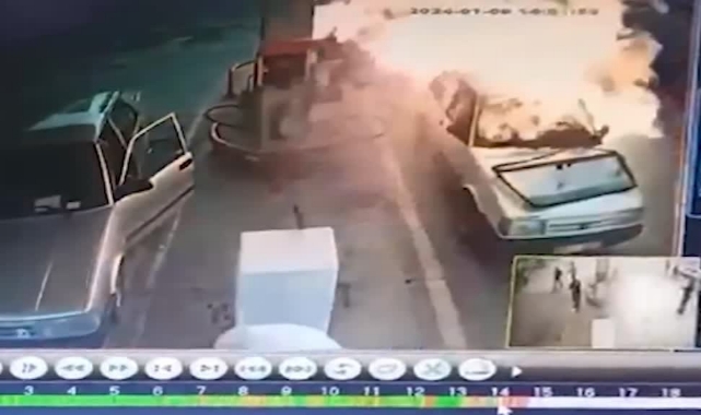 LPG Dolumu Yapılan Otomobil Bomba Gibi Patladı