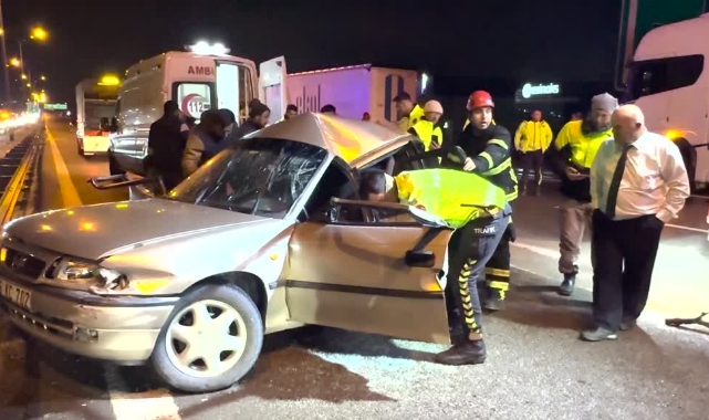 Anadolu Otoyolunda Feci Kaza:2 Yaralı