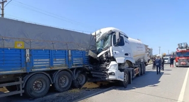 LPG Tankeri Tıra Çarptı! 1 Ölü, 1 Yaralı