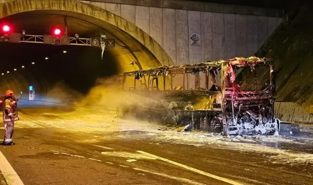 Yolcu Otobüsü Yandı