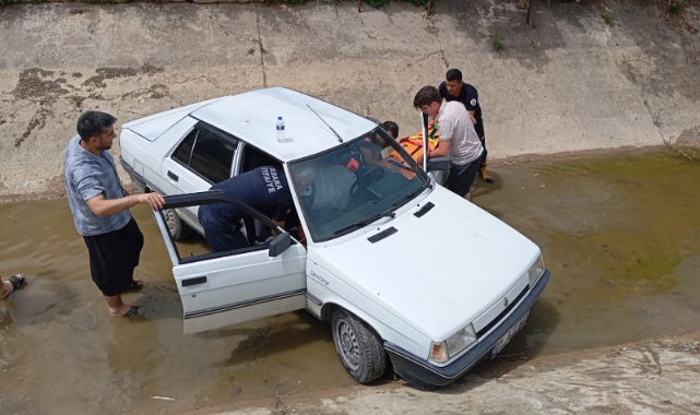 Kontrolden Çıktı, Sulama Kanalına Uçtu