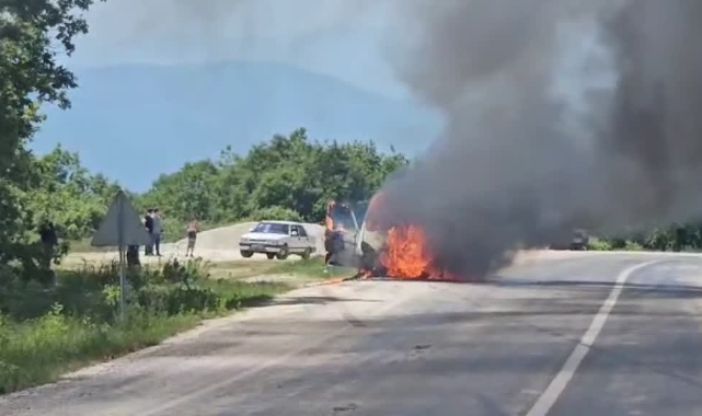 Seyir Halindeyken Alev Aldı