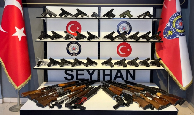 Adana'da Asayiş Uygulaması:40 Silah Ele Geçirildi