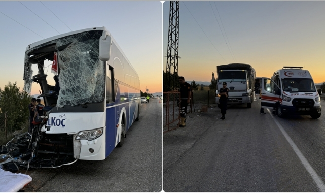 Yolcu Otobüsü Kamyonla Çarpıştı:1 Ölü,38 Yaralı