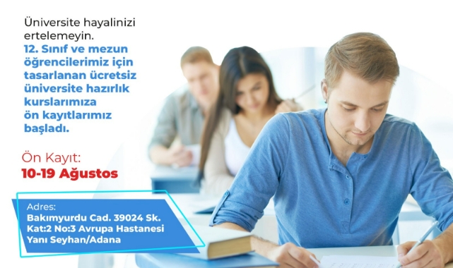 Seyhan Belediyesi'nden Ücretsiz Üniversite Hazırlık Kursları