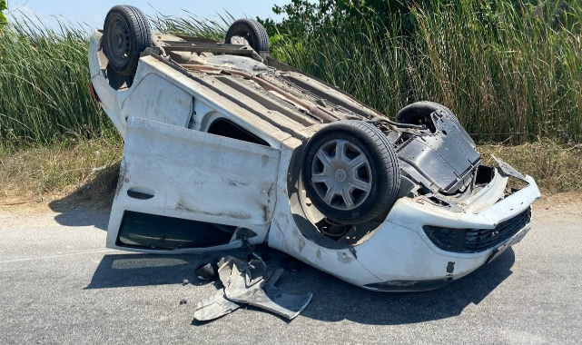 Takla Atan Otomobilden Yara Almadan Kurtuldu