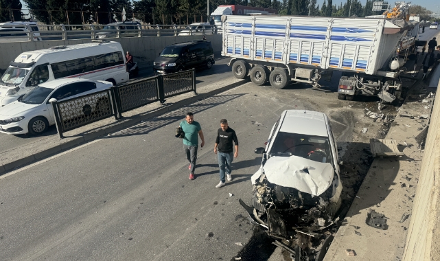 Kamyon İle Otomobil Çarpıştı:1 Yaralı