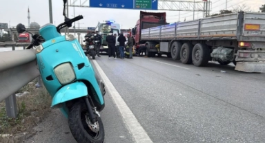 Tırla Çarpışan Motosikletin Sürücüsü Ağır Yaralandı