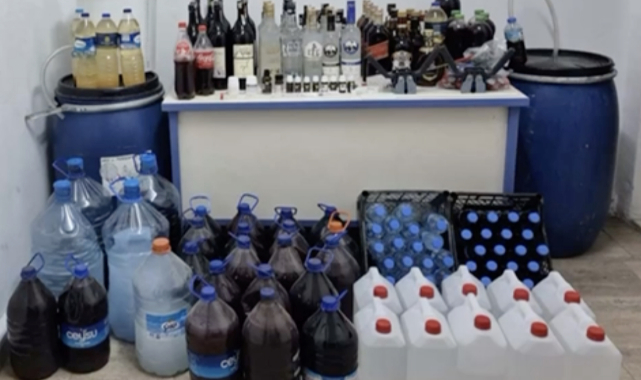 383 Litre Kaçak İçki Yakalandı