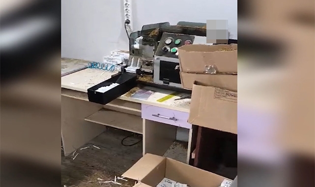 Kaçak Sigara Üretilen İş Yerine Baskın