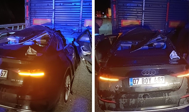 Tırla Çarpışan Otomobildeki 2 Kişi Yaralandı