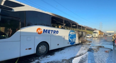 Yolcu Otobüsü Yandı