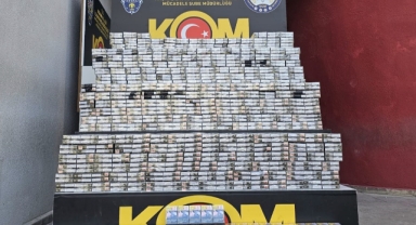 9 Bin Paket Kaçak Sigara Ele Geçirildi,2 Gözaltı