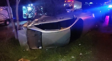 Çarpışmanın Etkisiyle Savrulup Takla Attı:1 Ölü