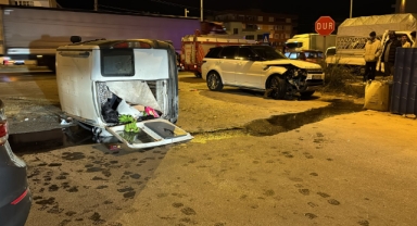 Ciple Çarpışıp Devrildi