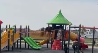Oyun Parkına At Üstünde Gitti