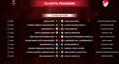 Trendyol 1. Lig'de 36. Haftanın Programı Açıklandı