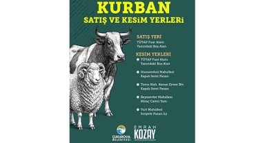 Çukurova'da Kurban Satış ve Kesim Yerleri Belirlendi