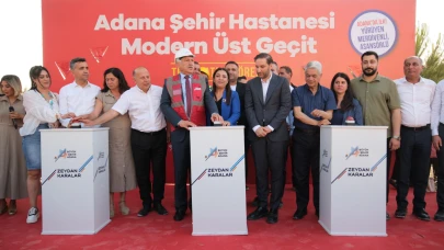 Adana’nın İlk Yürüyen Merdivenli Yaya Üst Geçidinin Temeli Atıldı