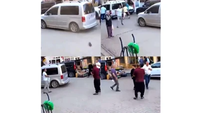 Panik Anları Kamerada:Vatandaşlar Korkuyla Kaçtı