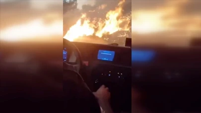 Hatay'da İtfaiye Aracı Alevler Arasında Kaldı