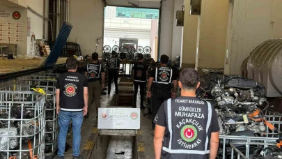 32 Milyon TL'lik Kaçak Oto Yedek Parça Ele Geçirildi