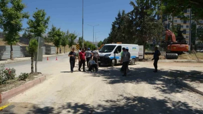 Altyapı Çalışmasında Doğalgaz Borusu Patladı