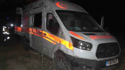 Ambulans Şarampole Uçtu: 2 Yaralı