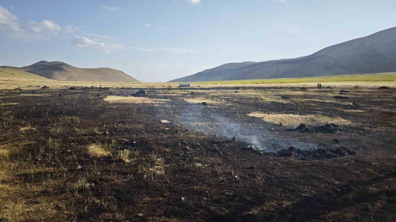 Tarla Yangını: 250 Ot Balyası Yandı
