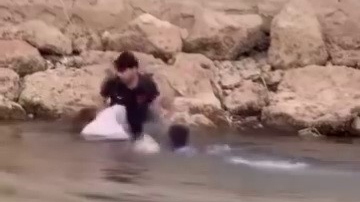 Gölet’e Düşen Kadın Vatandaşlar Tarafından Kurtarıldı
