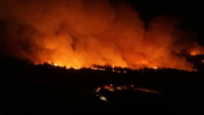 Orman Yangını Köyleri Tehdit Etmeye Devam Ediyor