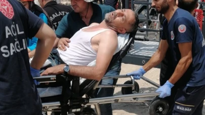Kule Vinçte Fenalaşan Operatörü İtfaiye Kurtardı
